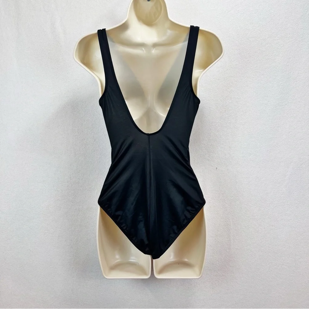 Miraclesuit Solid Sonatina Soft Cup One Piece Swimsuit Black Size 8 Ruched - Picture 6 of 11
